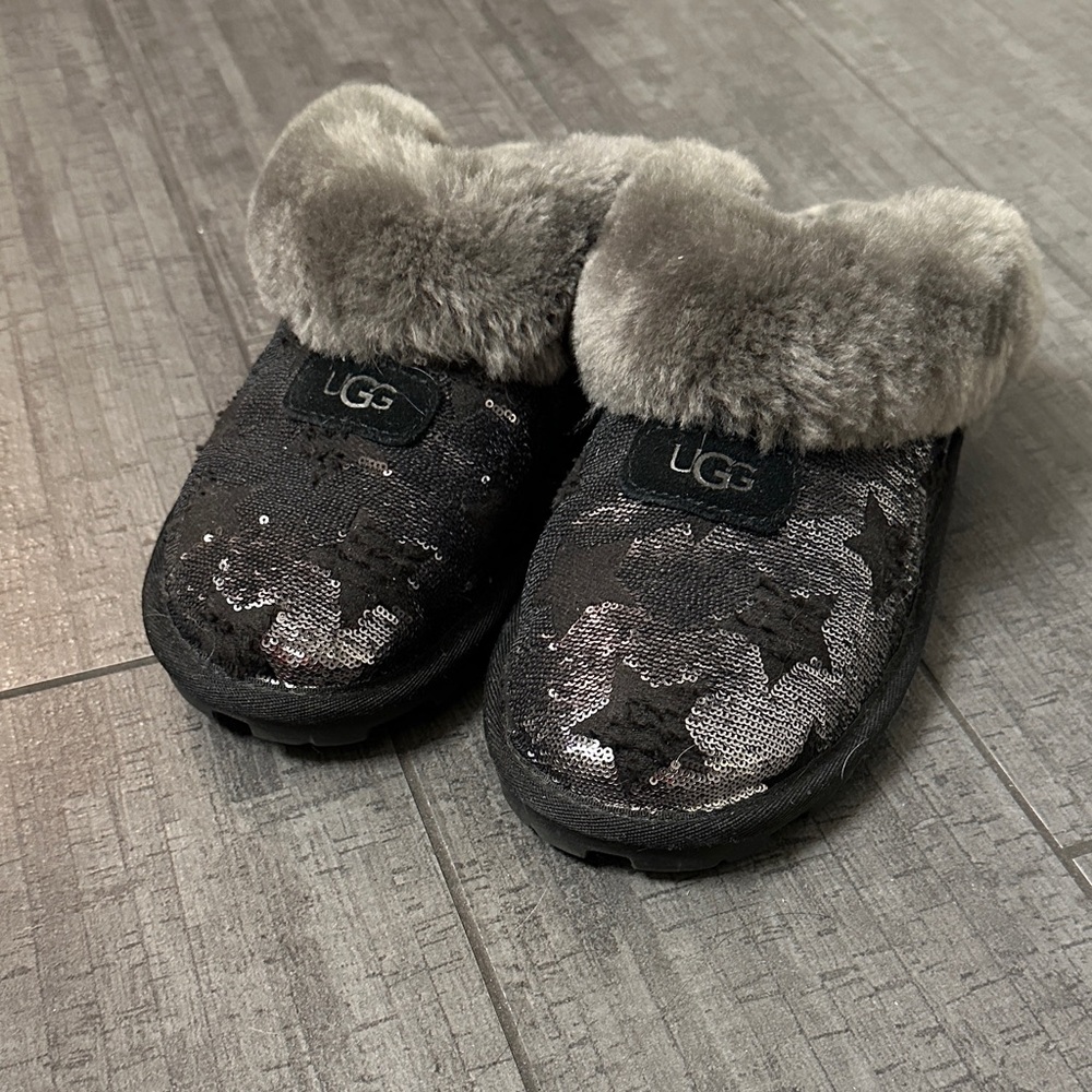 UGG Black and Gray Sequin Shoes